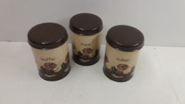 Voorraadbussen koffie-thee-suiker / Supply cans coffee-tea-sugar