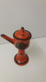 Set oranje items met groene visjes 9x / Set orange items with fish 9x
