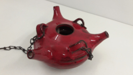 Potterie de Graaf vuurtest rood groot / Pottery de Graaf fire tess red orange big