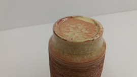 Vaas in geel geborstelde uitvoering 1075 / Vase in yellow with brushed execution 1075