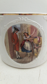Frankton bloempotten met Engels decors / Planters with English decors