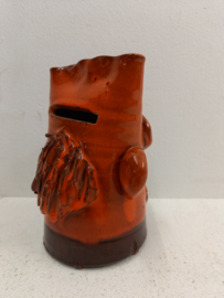 Spaarpot oranje kop / Piggy bank orange head