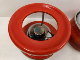 Fondue set in rood retro / Fondue set in red retro