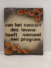 Van het concert des levens krijgt niemand een program