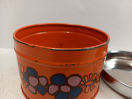 Klein Brabantia keukenblik met retro opdruk  / Small Brabantia kitchen tin with retro print