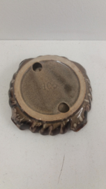 Strehla asbak bruin grijs en oranje / Strehla ashtray brown gray and orange