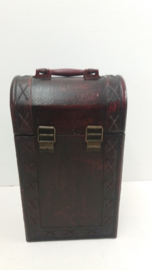 Luxe houten wijnkoffer voor 2 flessen / Luxery wooden winecase for 2 bottles