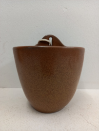Mobach hangpot in bruin keramiek / Mobach hanging planter in brown ceramics