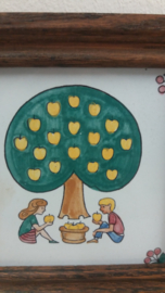 West-raven tegeltje picnic onder de boom  / West-raven tile picnic under the tree