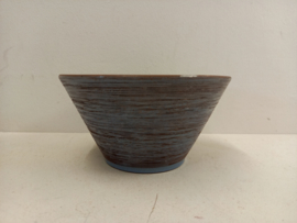 Bloempot in blauw grof glazuur  /  Planter in blue coarse glaze