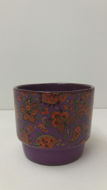 Oranje pot met paisley in nummer 293 / Orange planter with paisley in nr. 293