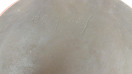 Potterie de Graaf schaal  rood  / Pottery de Graaf bowl red