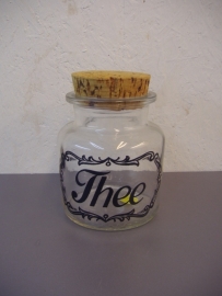 Voorraad pot voor thee 14 cm.  / Storage jar for tea 5.5 inch.