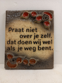 Spreukentegeltje  " De beste bestuurder zit naast de chauffeur "