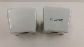 Set 5 stoeltjes asbakken Delfts blauw / Set 5 chair ashtrays Delfts blue