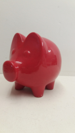 Grote rode spaarpot varken / Big saving piggy