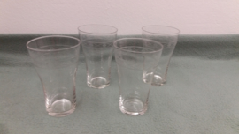 Setje van 4 geslepen glaasjes /  Set of 4 cut glasses