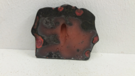 Clowntje in zwart met rood 11 cm. / Little clown in black with red 4.33 inch.