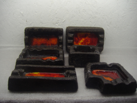 Mooie keramiek asbak in oranje / Nice  ashtray in orange ceramics