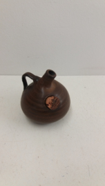 Waxine licht houder in bruin van Jan de Graaf / Waxine holder in brown by Jan de Graaf
