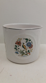 Frankton bloempot met vogels en bloemen / Planter with birds and flowers