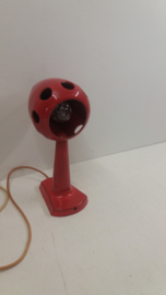 Retro oranje hanglamp met voet / Retro oange hanging lamp with base