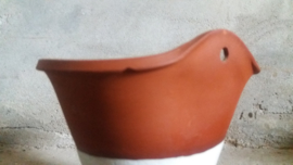 Ravelli hangpot in bruin en wit  7-2/ Ravelli hanging planter in  brown white