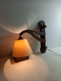 Schaarlamp met mooie houten afwerking / Scissor lamp with lovely wood finish