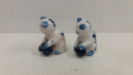 5 poesjes in Delfts blauw / 5 kittens in Delfts Bleu
