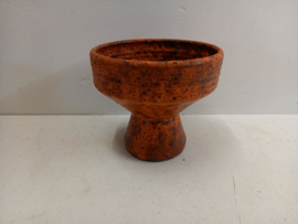 Retro Oranje fatlava vaas 19 x 22 cm./ Retro Orange fat lava vase 19 x 22 cm