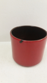 Rode bloempot in nummer 2119 maat 1 / Red planter in number 2119 size 1