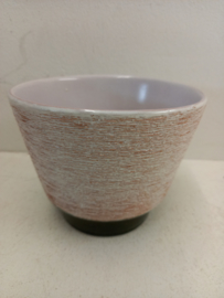 Bloempotten grove structuur groen nr. 2117 4x / Planters with coarse relief  nr. 2117 4x