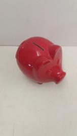 Grote rode spaarpot varken / Big saving piggy