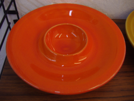 Snack borden in retro kleuren 20 cm.  /  Snack plates in retro colors 7.9 inch.