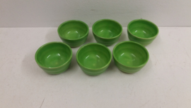 Setje lichtgroene schaaltjes 7.5 cm. / Set light green bowls 2.9 inch.