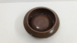 Strehla asbak bruin en groen / Strehla ashtray brown and green