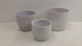 Witte potten in nummer 291-292-293B / White planters in nr. 291-292-293B