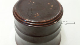 Bloempotjes bruin 2111 gemerkt 0 - 00 / Planters in brown 2111 marked 0 - 00