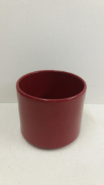 Rode bloempot in nummer 2119 maat 2 / Red planter in number 2119 size 2