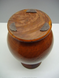 Grote oranje vaas Gnodde /  Big orange vase made by Gnodde Holland