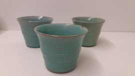Bloempotjes groen 2111 gemerkt A / Planters in green 2111 marked A