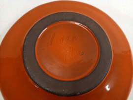 Hofra keramiek asbak in oranje / Hofra  ashtray in orange ceramics