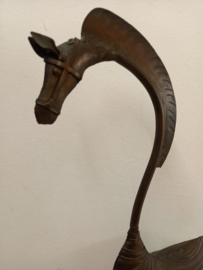 2 koperen paarden 69.5 cm. / 2 copper horses 27.36 inch.