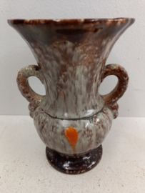 Jasba vaas in bruin en mint groen  / Jasba vase in brown and mint green