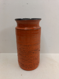 Zware oranje vaas van Speck potterie?  / Heavy orange vase by Speck pottery?