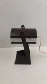 Retro bruine bureau lamp / Retro brown desk lamp