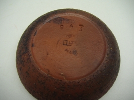 Pieter Groeneveld asbak geel 12 cm. / Pieter Groeneveld ashtray yellow 4.7 inch.