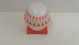 Retro plafond lamp oranje voet / Retro orange ceiling light