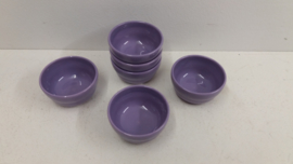 Setje paarse schaaltjes 7.5 cm. / Set purple bowls 2.9 inch.
