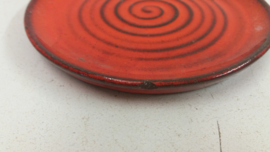 Potterie de Graaf 3 schaaltjes in  rood  / Pottery de Graaf 3 little plates in red